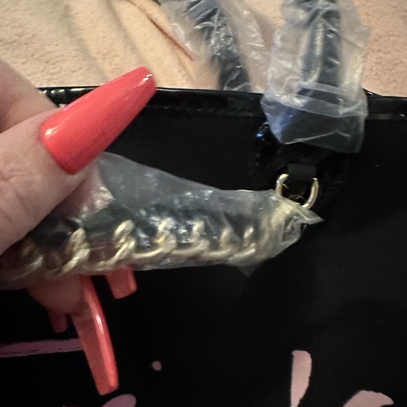 Victoria's Secret Black and Pink Tote Bag nwt - Picture 3 of 5